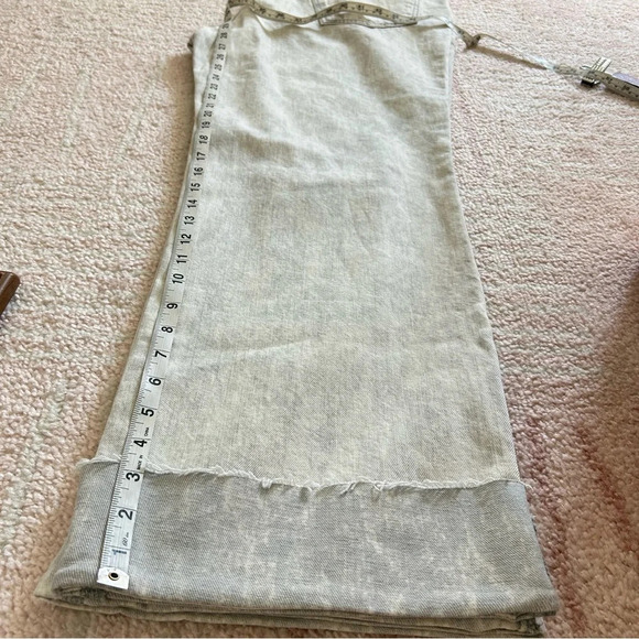 NWT Grace & Emma Straight Leg Distressed Stone Wash Jean Size 18 Gray White - Picture 8 of 13
